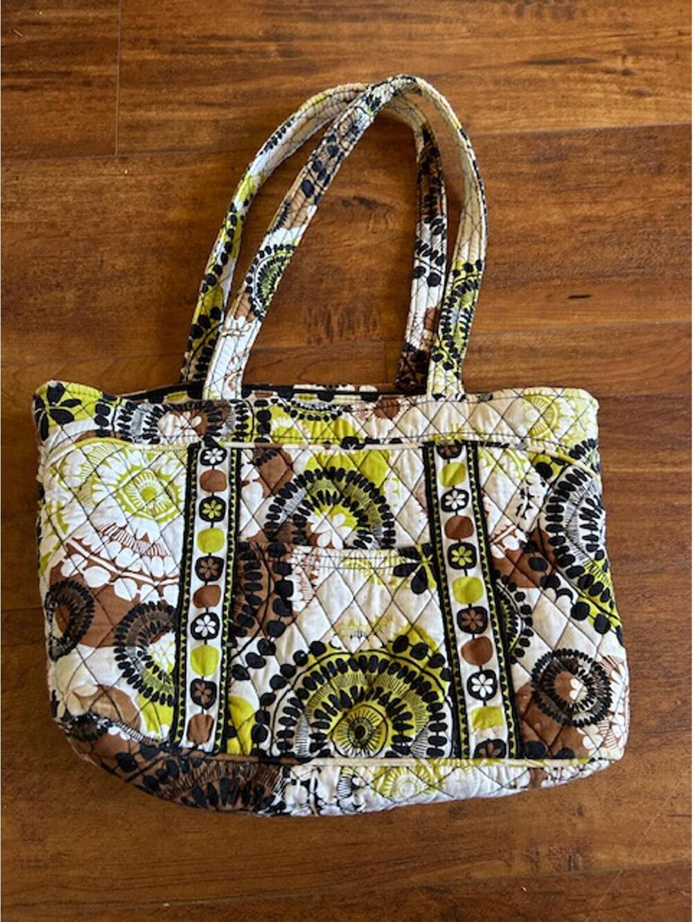 Vera Bradley Quilted Cotton Tote Bag with Floral Pattern